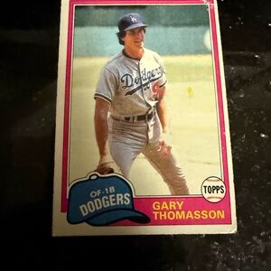 Topps Dodgers Card with Pink Border